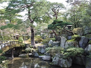 Japanese garden in Kyoto Gosho