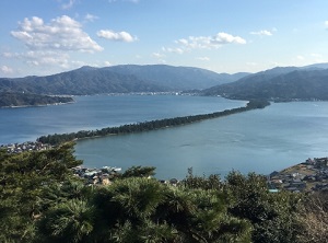 Amanohashidate from Kasamatsu Park