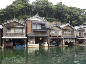 Houses of Funaya in Ine town