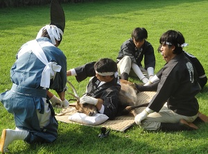 Deer antler cutting ceremony