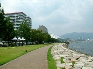 Lakeside in Otsu city
