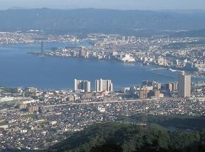 View of Otsu city from Mount Hiei