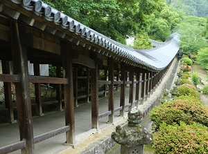 Long corridor in Kibitsu Shrine