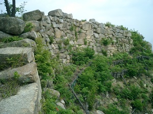 Remain of stone wall in Kinojo