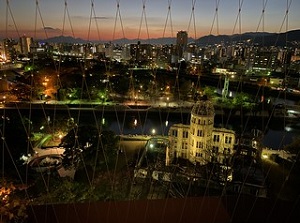 Genbaku Dome from Orizuru Tower Rooftop observatory