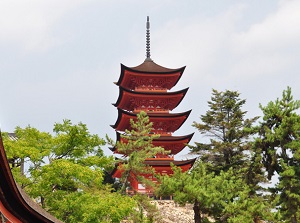 Five-story Pagoda of Senjokaku in Miyajima