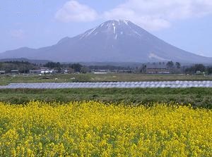 Mount Daisen in spring