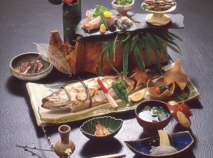 Dish of the fishes in Lake Shinji