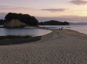 Angel Road in the evening in Shodoshima
