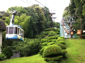 Ropeway and lift to Matsuyama Castle