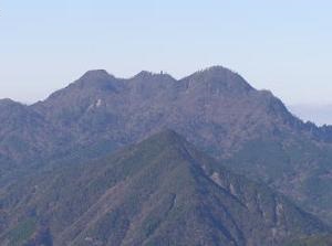 Three peaks of Mount Hiko