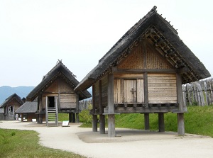 Restored storehouses in Yoshinogari