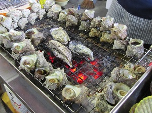 Grilled Sazae in Cape Hado