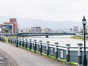 Street along Imari River