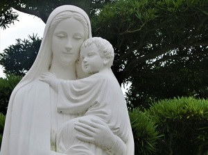 The virgin Mary with Japanese face