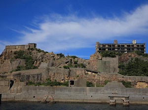 Gunkanjima from the sea