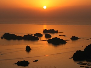 Sunset scene at Ishidake Observetory