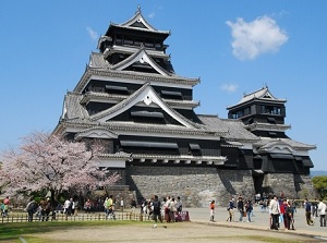 Castle tower of Kumamoto Castle before earthquake