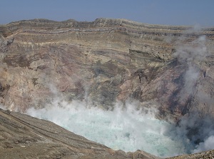 Crater of Nakadake of Mount Aso