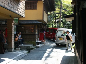 Narrow street in Kurokawa Onsen