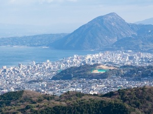 View of Takasakiyama from Beppu city