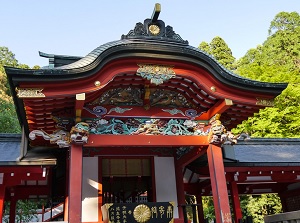Gorgeous worship hall of Kirishima-jingu