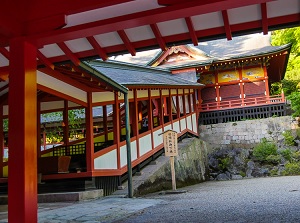 Corridor to Main shrine of Kirishima-jingu