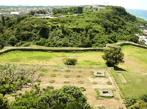 Ruin of the palace in Katsuren Castle