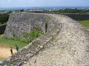 Stone wall of Zakimi Castle