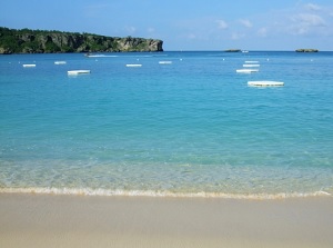 View of Manzamo from a beach