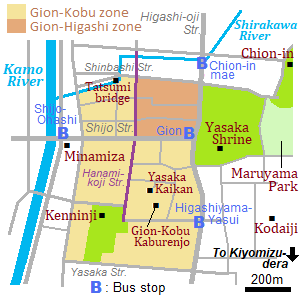 Map around Gion