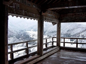 Observatory of Godaidou in winter