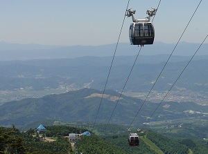 A ropeway of Zao