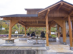 A foot bath by Yunokami-Onsen station