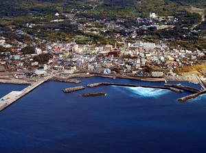 Motomachi town in Izu-Oshima