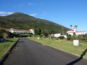 A hotel and Hachijo-fuji
