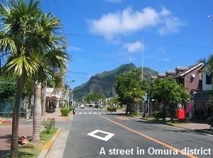 A street in Omura district