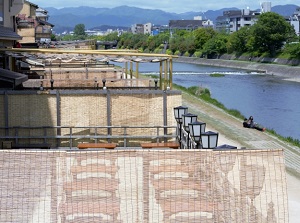 Noryo-doko facing Kamo River