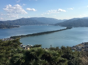 Amanohashidate from Kasamatsu Park